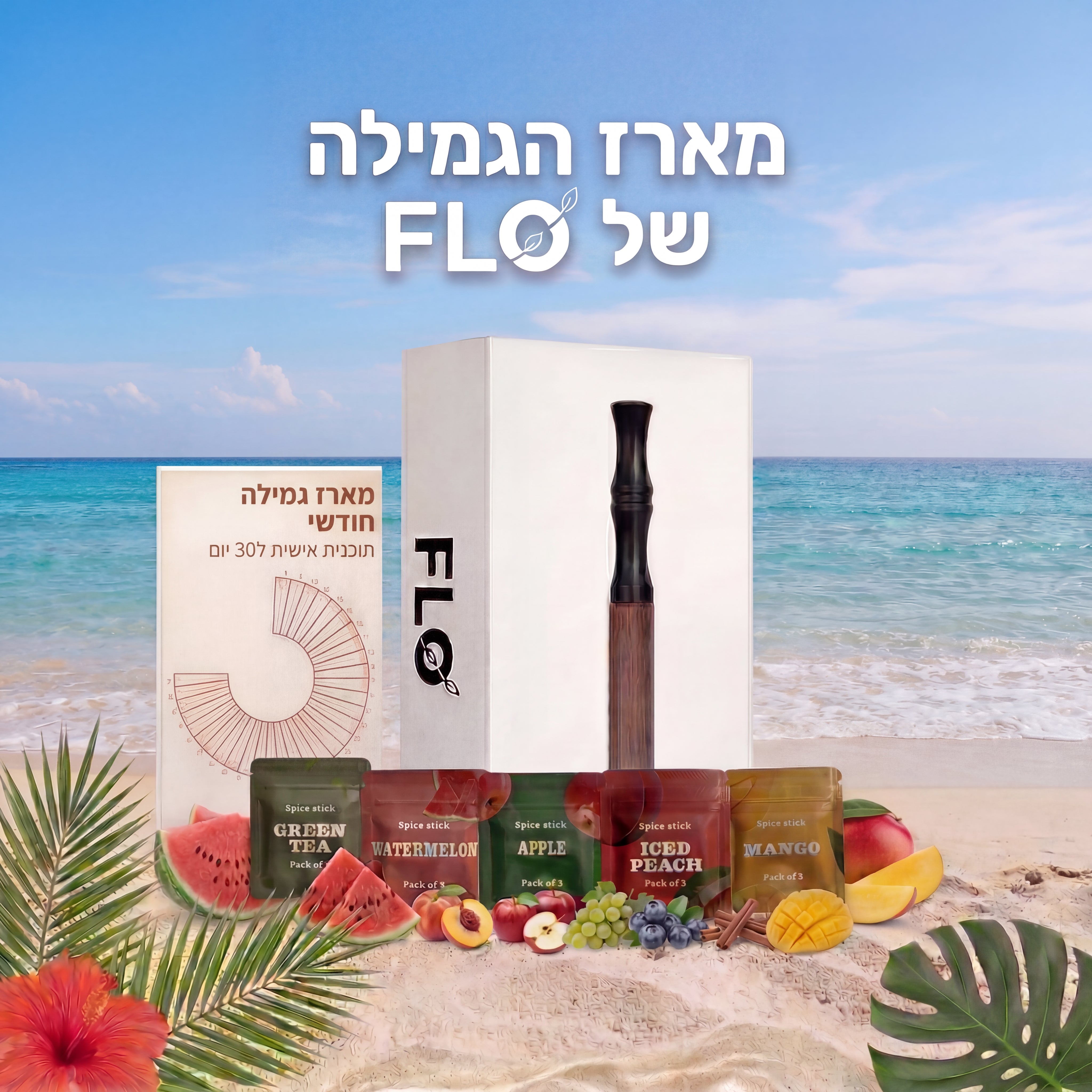  מארז גמילה מסיגריות בטעמים של FLO